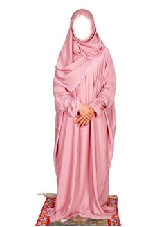 Generic Prayer dresses Lace Sleeves by Nashwa.Boutique (Pink)  - Image 1