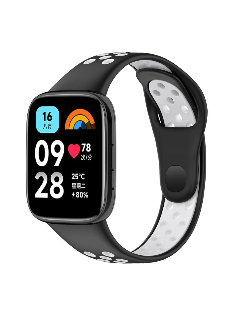 Strap Watch Silicone Compatible With Xiaomi Redmi Watch 3 Lite/Redmi Watch 3 Active, Sport Silicone Watch Band Wrist Strap,Bracelet Wristband Wrist Strap - Image 1