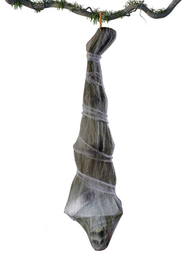 CCOVERY Party Decoration Hanging Body Upside Down Skeleton Man Haunted House Cicada Chrysalis Upside Down Mummy Hanging Ghost - Image 1