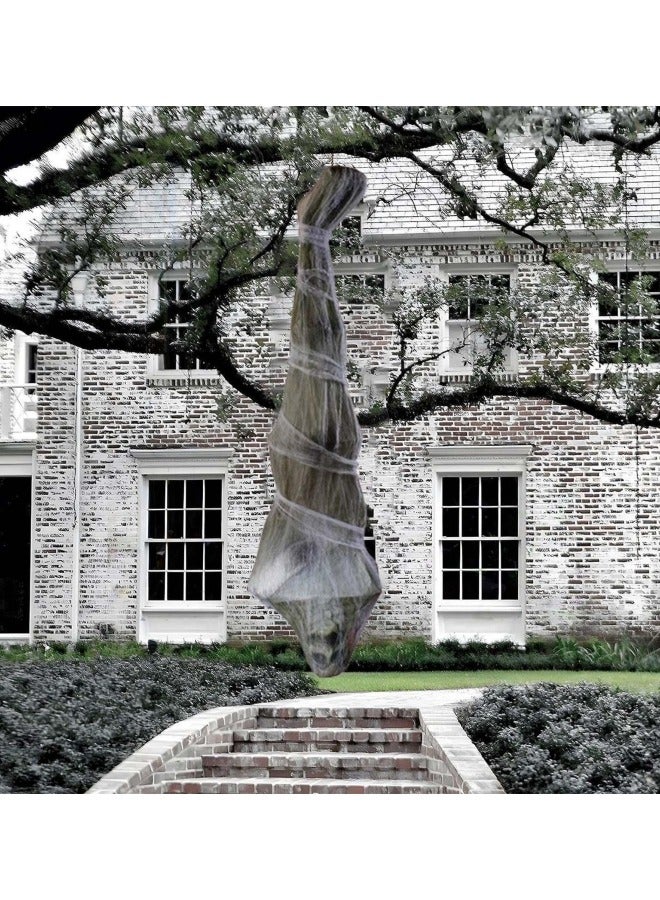 CCOVERY Party Decoration Hanging Body Upside Down Skeleton Man Haunted House Cicada Chrysalis Upside Down Mummy Hanging Ghost - Image 2