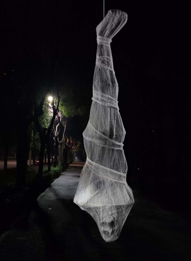 CCOVERY Party Decoration Hanging Body Upside Down Skeleton Man Haunted House Cicada Chrysalis Upside Down Mummy Hanging Ghost - Image 3