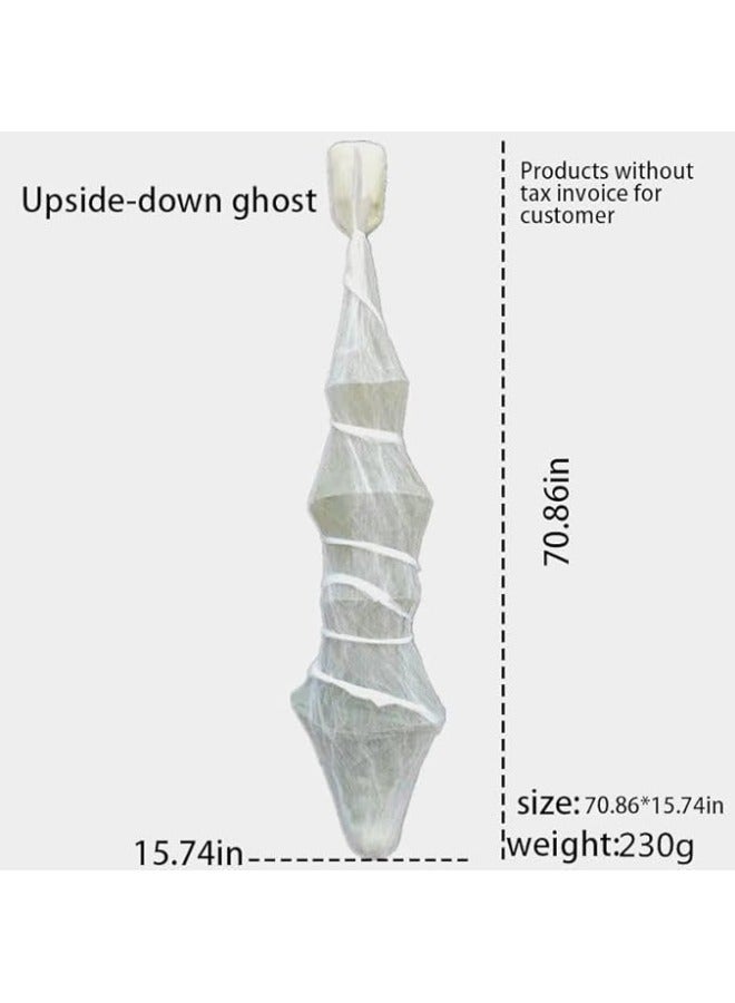 CCOVERY Party Decoration Hanging Body Upside Down Skeleton Man Haunted House Cicada Chrysalis Upside Down Mummy Hanging Ghost - Image 4