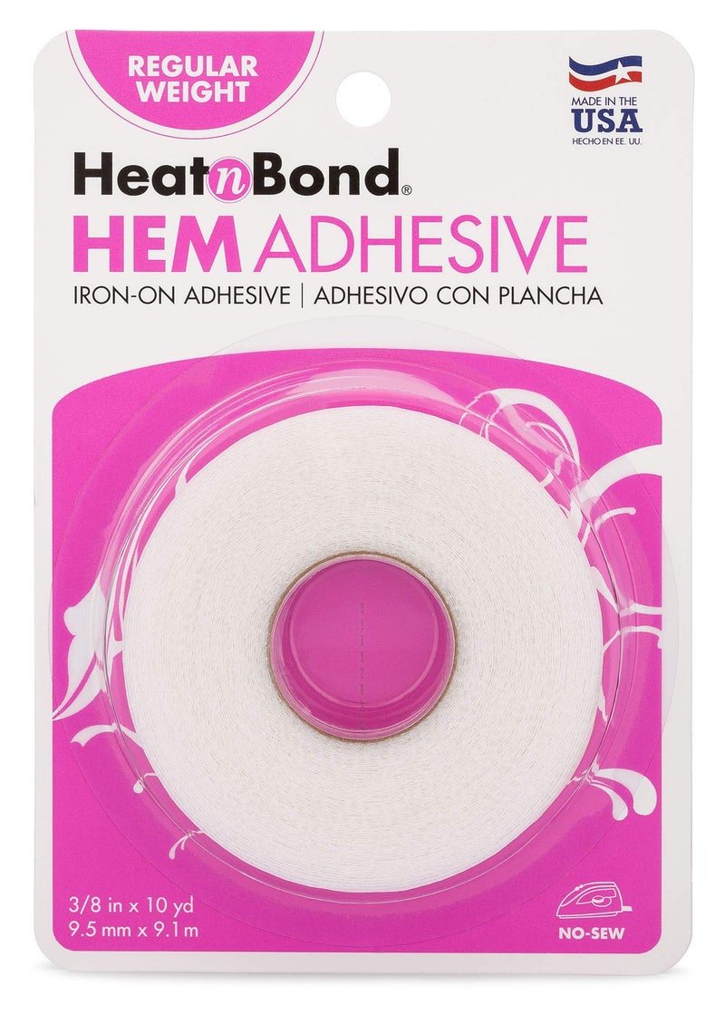 HeatnBond Hem Iron-On Adhesive, Regular Weight, White - Image 1