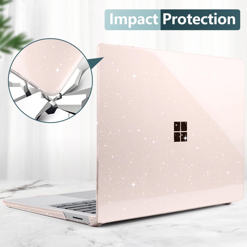 Batianda Premium Crystal Case for 13.8" Microsoft Surface Laptop Copilot+ PC 2024 (7th Edition) Lightweight Durable Scratch-Resistant, with Keyboard Cover & Screen Protector, Starlight - Image 5