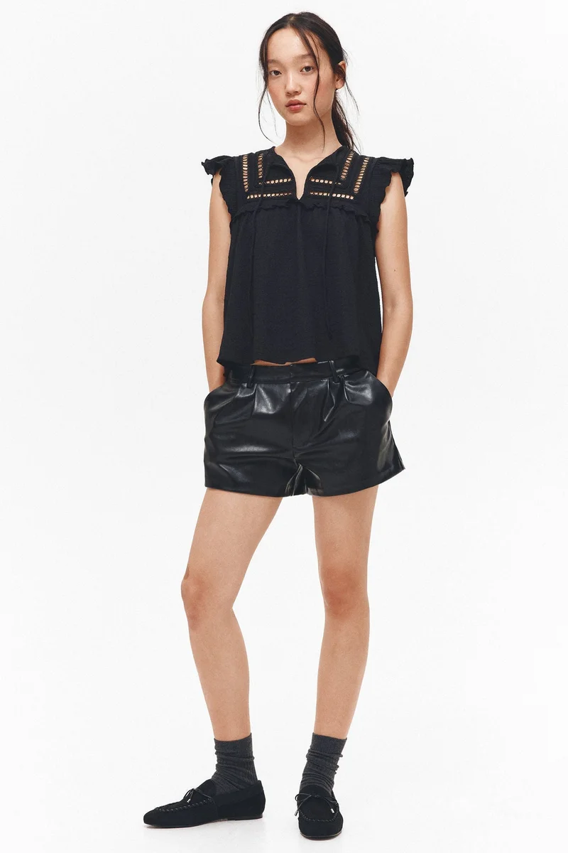 اتش اند ام بلوزة جيرسيه منقوشة