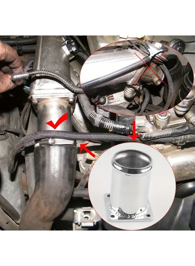 Silvery EGR Valve Replacement Set For Land Rover Discovery 2 Defender TD5 Diesel - Image 3
