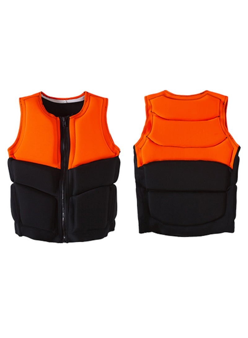 Generic Adult Life Vest For Men Women, Kayaking Water Sports Buoyancy Aid Fishing Vest For Fishing Sailing Surfing Boating Kayaking For Water Sports, Orange - Image 2