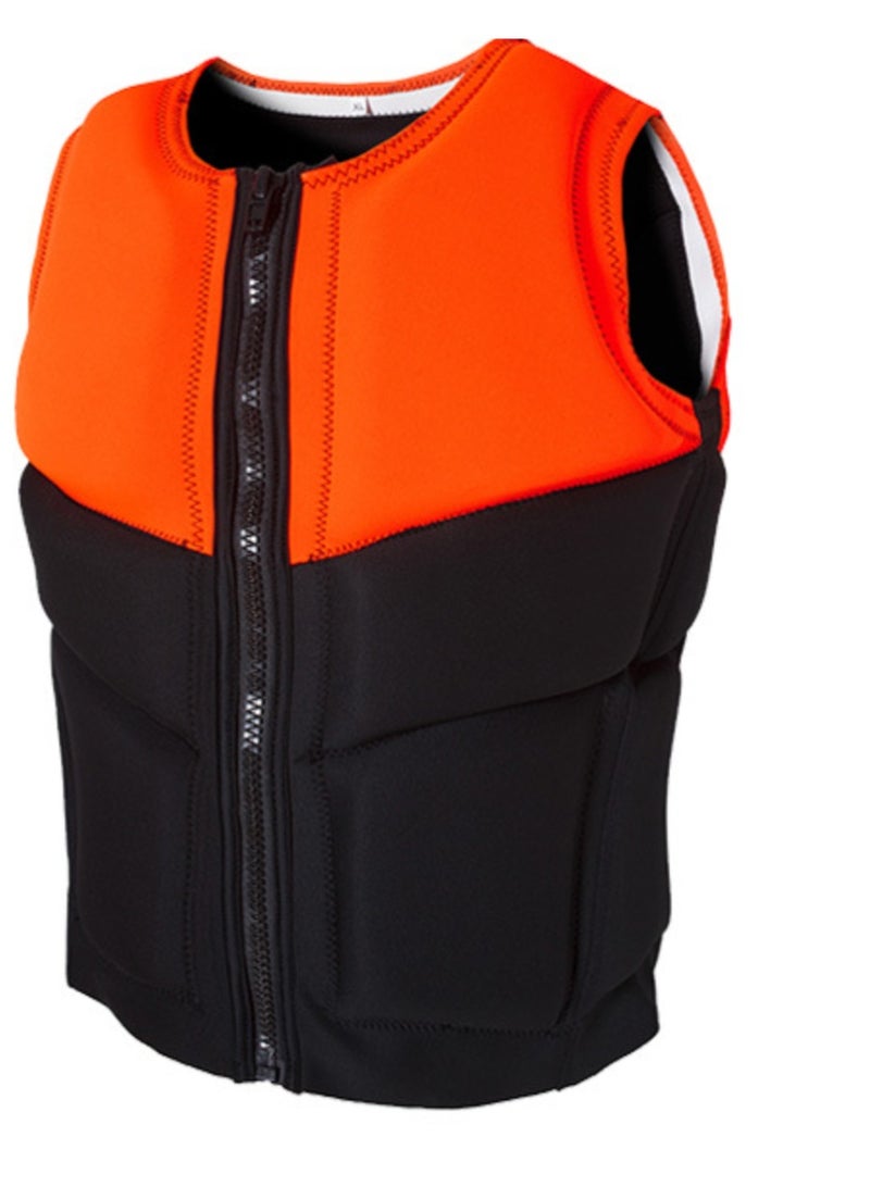 Generic Adult Life Vest For Men Women, Kayaking Water Sports Buoyancy Aid Fishing Vest For Fishing Sailing Surfing Boating Kayaking For Water Sports, Orange - Image 1