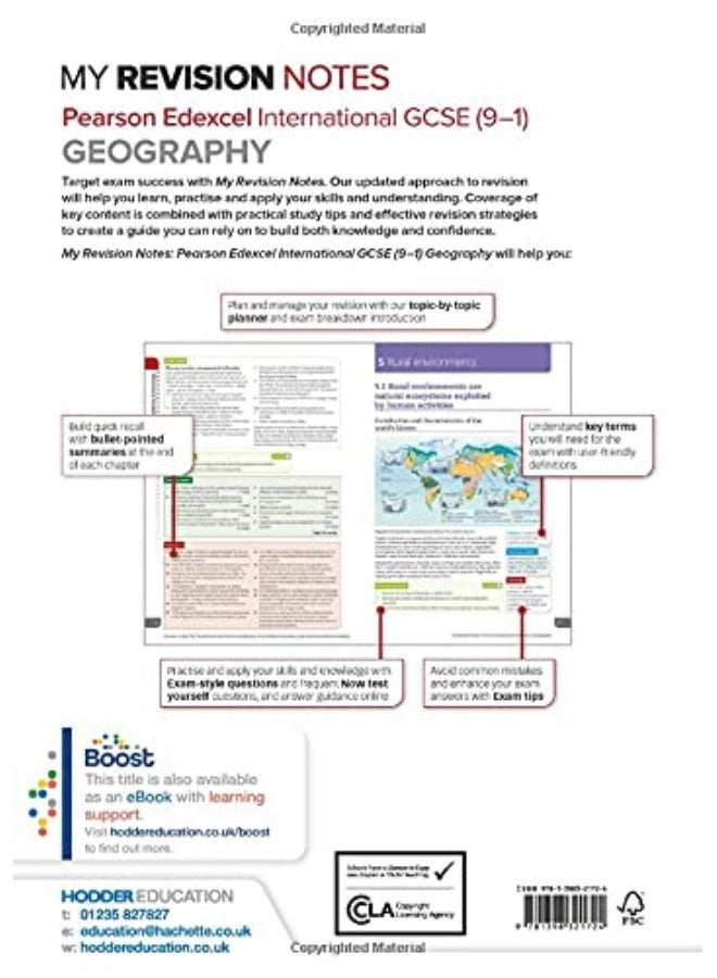 Hodder Education My Revision Notes: Pearson Edexcel International GCSE (9–1) Geography - Image 2