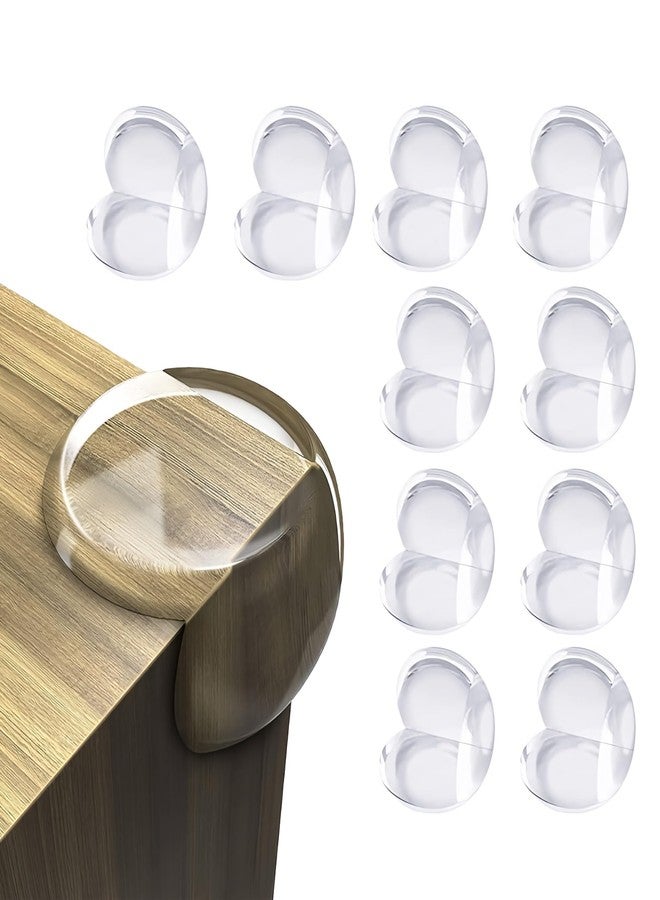 KidDough 10 PCS Corner Protector for Furniture - Table Edge Guards with Silicon and Soft Gel, Sharp Corner Protection, Transparent PVC - Childproof Safety for Sharp Edges - Image 1
