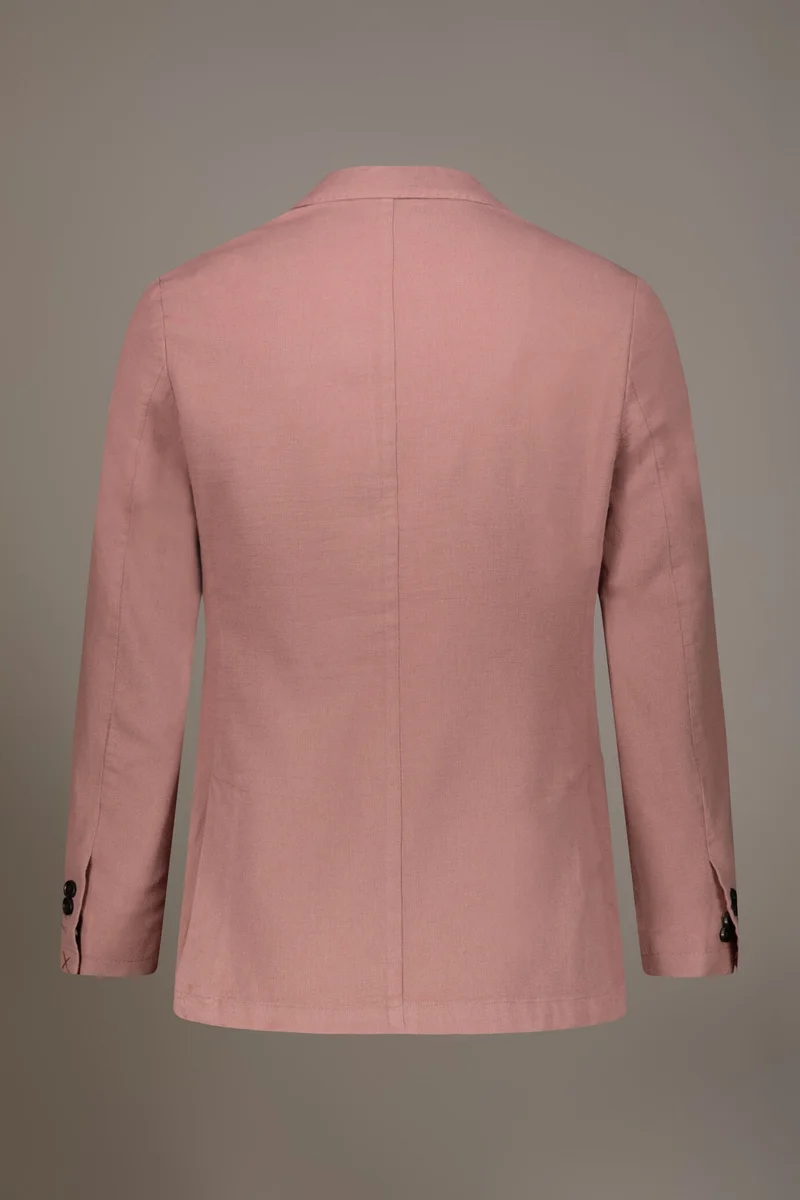 Doppelganger  Single breasted cotton linen jacket - Antique Rose for Men | Best Price UAE