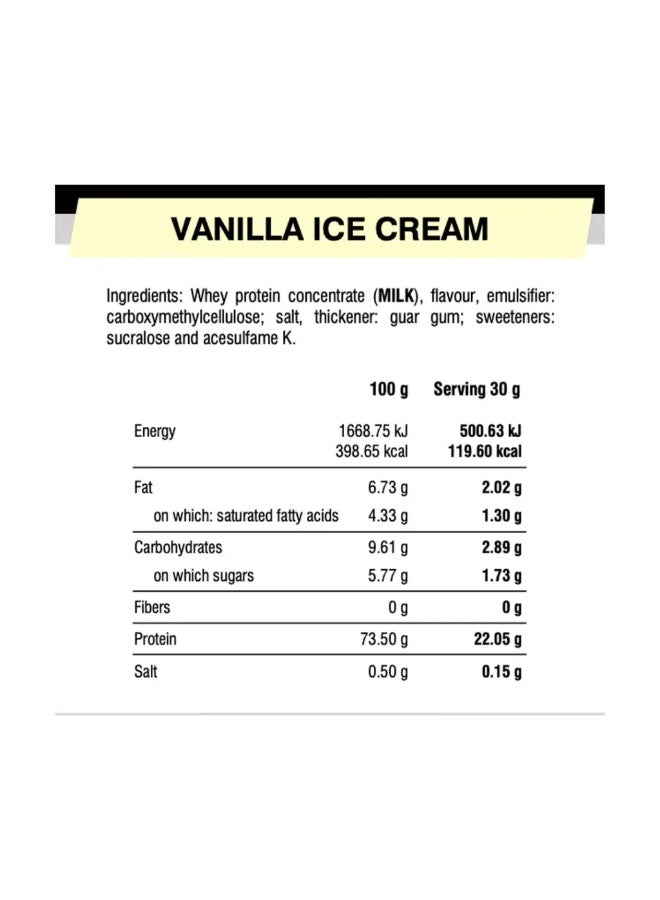 هايب مكمل غذائي فاخر لزيادة الكتلة العضلية بنكهة آيس كريم الفانيليا - 3000 غرام - Image 2