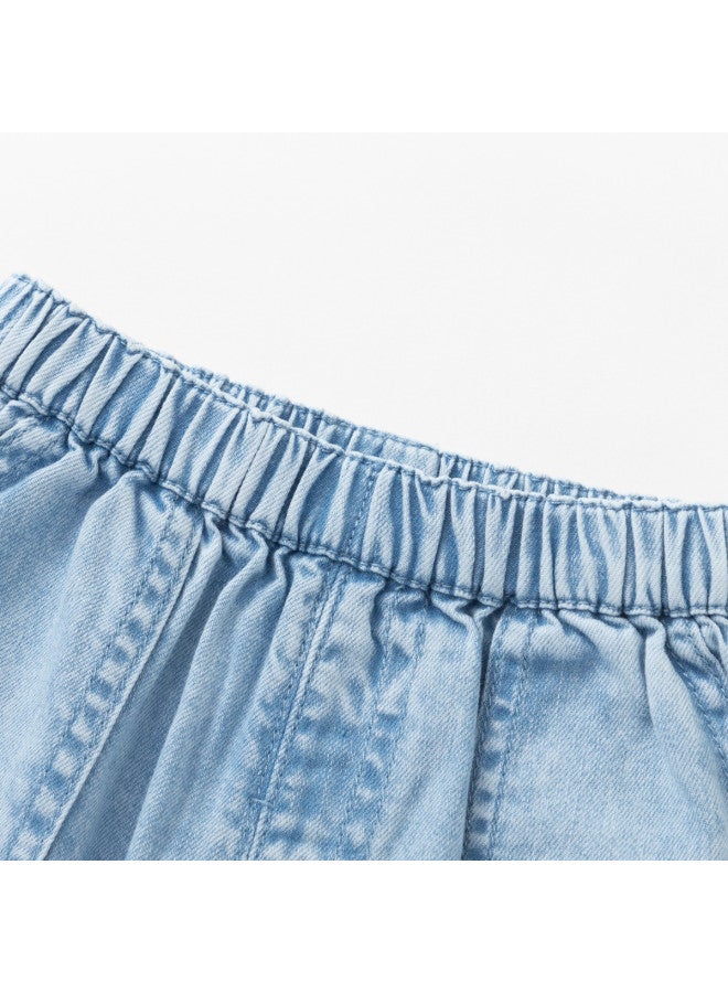 Balabala Boys' Pants Baby Shorts Denim Casual Pants Summer Loose Fit Fashion Stylish Trendy - Image 4