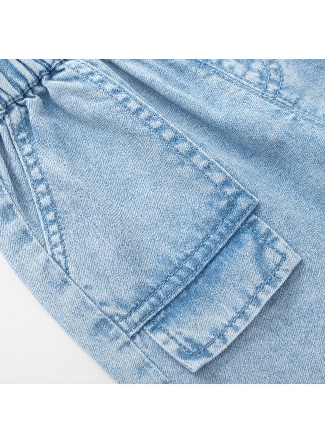 Balabala Boys' Pants Baby Shorts Denim Casual Pants Summer Loose Fit Fashion Stylish Trendy - Image 5