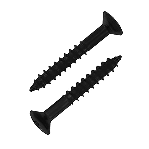Yootones 100Pcs Yootones Guitar Humbucker Pickup Ring Mounting Screws Pickup Frame Surround Screws Compatible with Epiphone Les Paul Stratocaster SG Guitar (Black) - Image 3