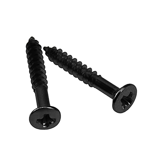 Yootones 100Pcs Yootones Guitar Humbucker Pickup Ring Mounting Screws Pickup Frame Surround Screws Compatible with Epiphone Les Paul Stratocaster SG Guitar (Black) - Image 4