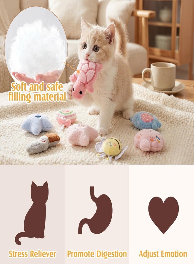 Leitee 40 Pcs Cat Toys Bulk Interactive Chew Toys for Indoor Cats, Small Plush Soft Kitten Teething Chew Toy for Cat Lovers Gifts Entertaining, Catnip Not Included(Kawaii,4.3-5.9") - Image 4