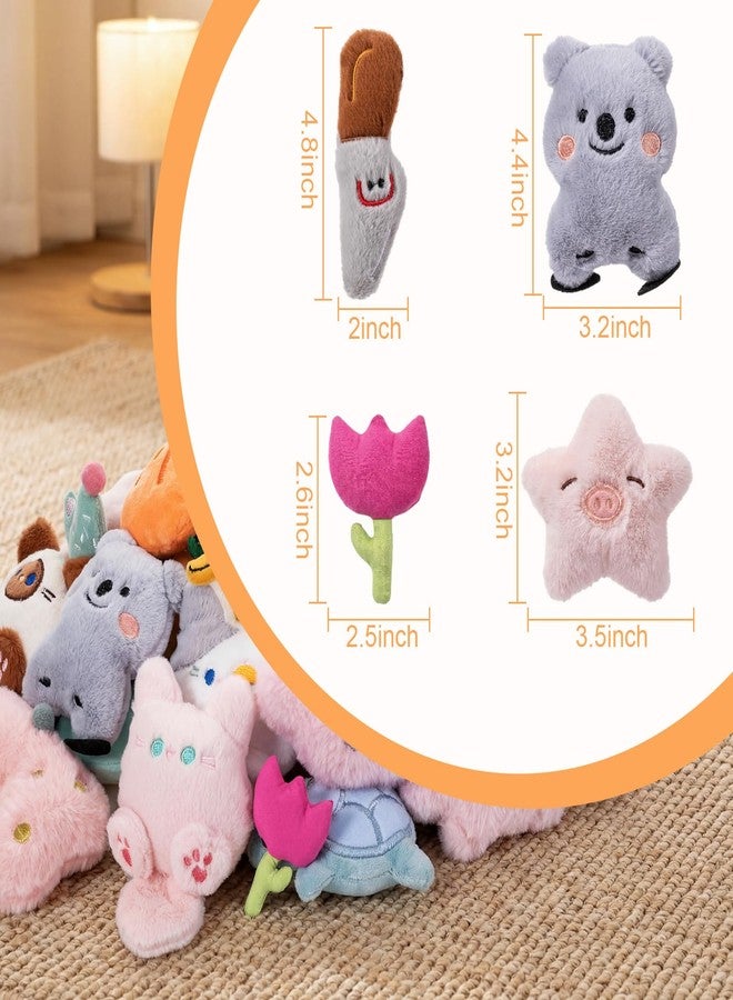 Leitee 40 Pcs Cat Toys Bulk Interactive Chew Toys for Indoor Cats, Small Plush Soft Kitten Teething Chew Toy for Cat Lovers Gifts Entertaining, Catnip Not Included(Kawaii,4.3-5.9") - Image 2