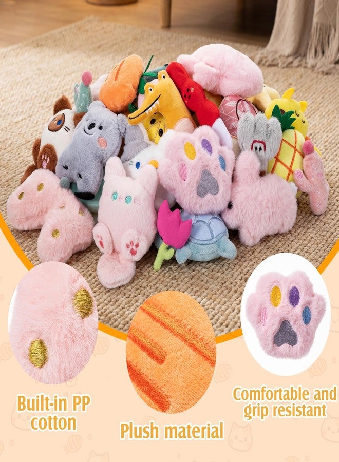 Leitee 40 Pcs Cat Toys Bulk Interactive Chew Toys for Indoor Cats, Small Plush Soft Kitten Teething Chew Toy for Cat Lovers Gifts Entertaining, Catnip Not Included(Kawaii,4.3-5.9") - Image 3