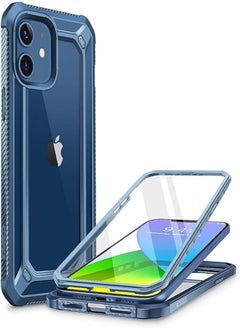 SupCase SUPCASE Unicorn Beetle EXO Pro Series Case for iPhone 12 Mini (2020 Release) 5.4 Inch, with Built-in Screen Protector Premium Hybrid Protective Clear Bumper Case(Aqua) 