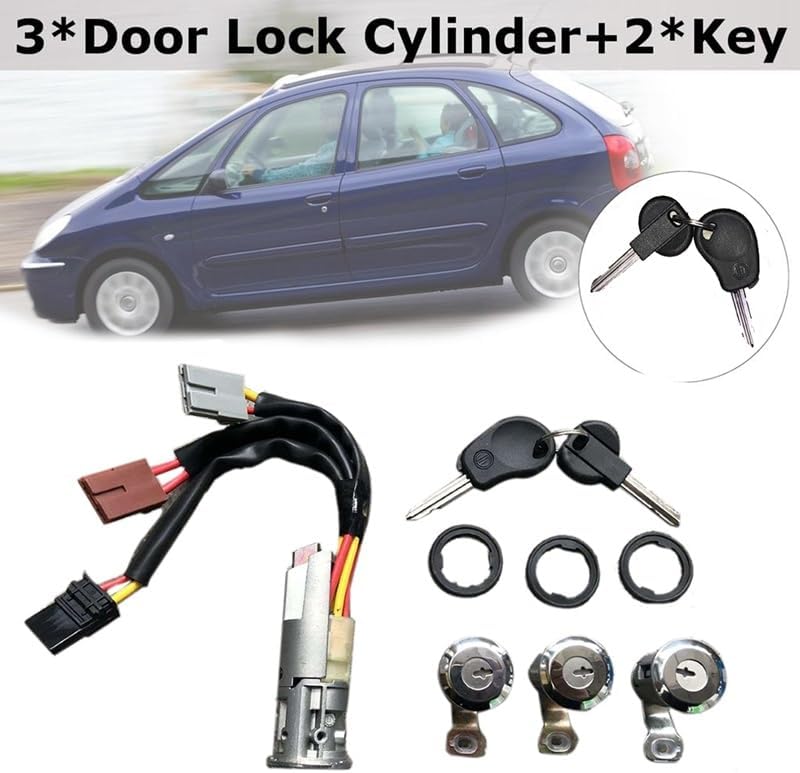 DEMULAX Car Ignition Barrel Switch and Door Lock Set - Image 4