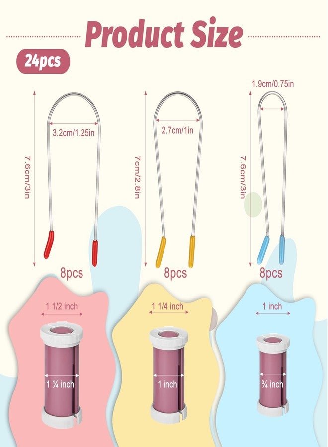Apausvcm 24Pcs Hot Roller Clips, Portable Hot Curler Clips Replacement Securing Pins Hair Clips for Rollers (Large, Medium, Small) - Image 2