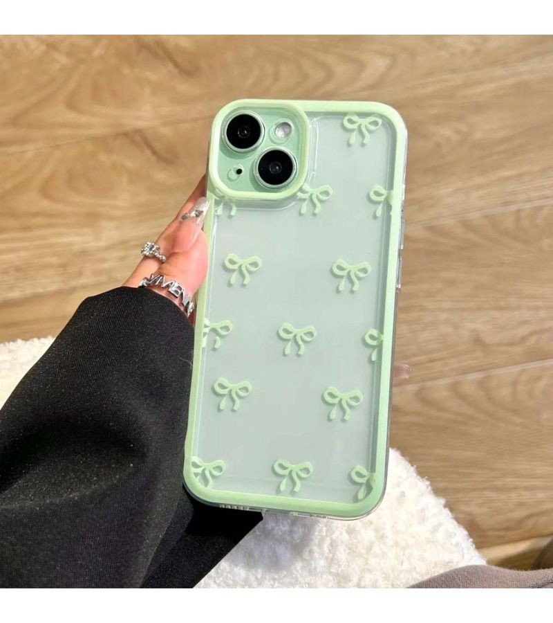 Burgundy Bow TPU Phone Case High Transparency Drop Proof For Apple iPhone X XS - Image 4