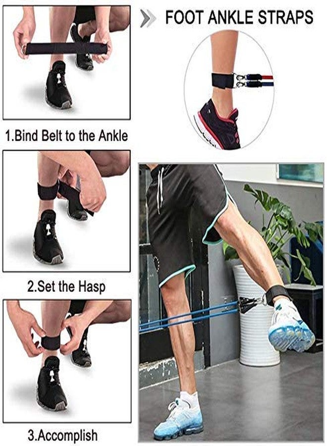 Roy Resistance Toning Tube Set of 5 with Foam Handles, Door Anchor for Training, Gym Workouts, Home Workout, Physical Therapy, Pilates Training for Men and Women, Exercise Guide Included - Image 3