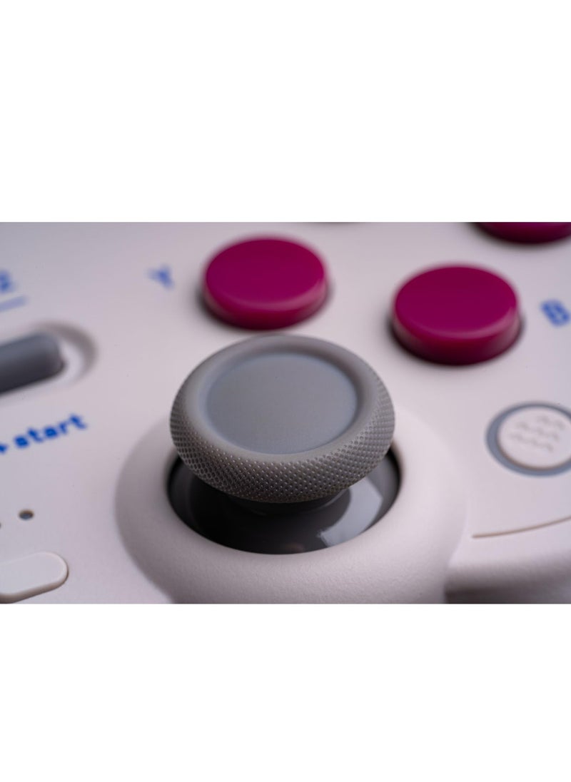 8Bitdo Pro 2 Bluetooth Controller for Switch, Hall Effect Joystick Update, Wireless Gaming Controller for Switch, PC, Android, and Steam Deck & Apple (White)