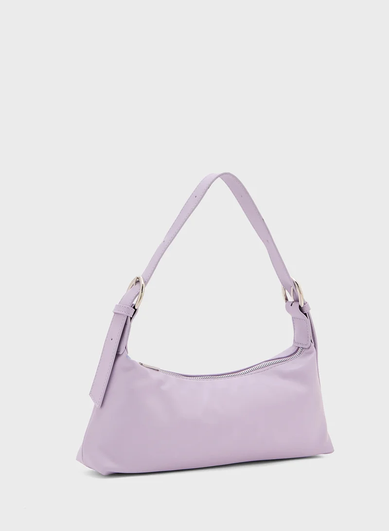 ELLA Metal Zip Detail Shoulder Bag