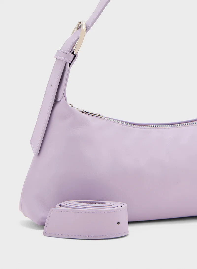 ELLA Metal Zip Detail Shoulder Bag
