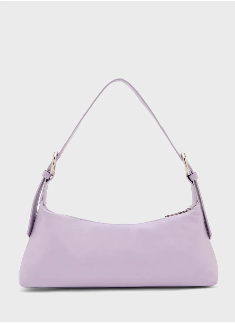 ELLA Metal Zip Detail Shoulder Bag