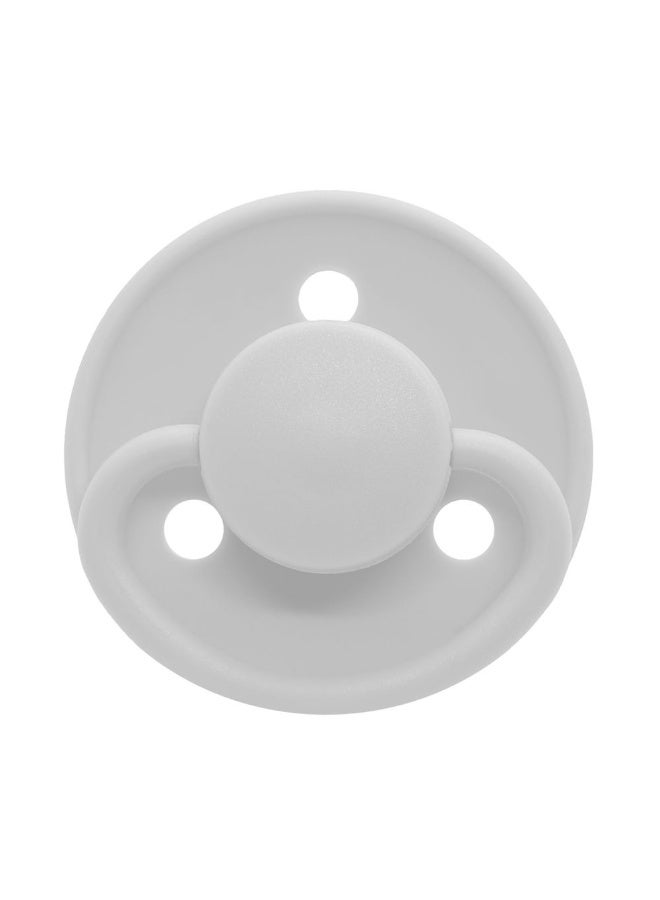 Mininor 2 Pieces Round Pacifier Silicone 6M Snowberry - Image 1