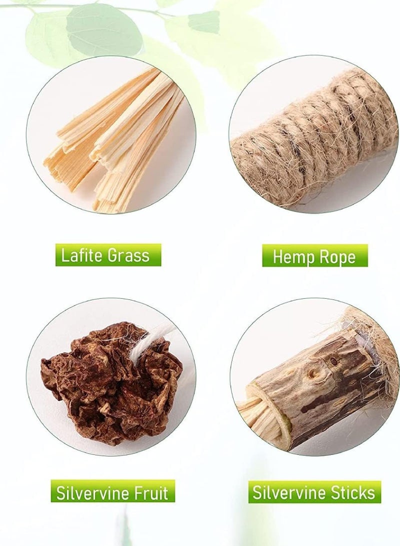 روك بو 3 قطعة لعبة القط مضغ ، مضغ القط العدوانية عصا ، لعبة سيلفرفين مضغ عصا ، لعبة كبيرة الحجم القط مضغ - Image 2