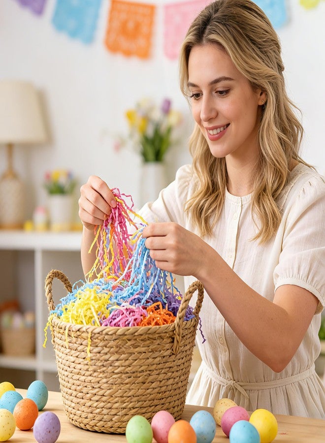 Qumenan 11oz Easter Grass Crinkle Cut Paper Large Pack 8 Colors Easter Shredded Paper with Rabbit Egg Chicken Shape Glitter Confetti for Gift Wrapping Basket Filling Birthdays Weddings Party Supply - Image 5