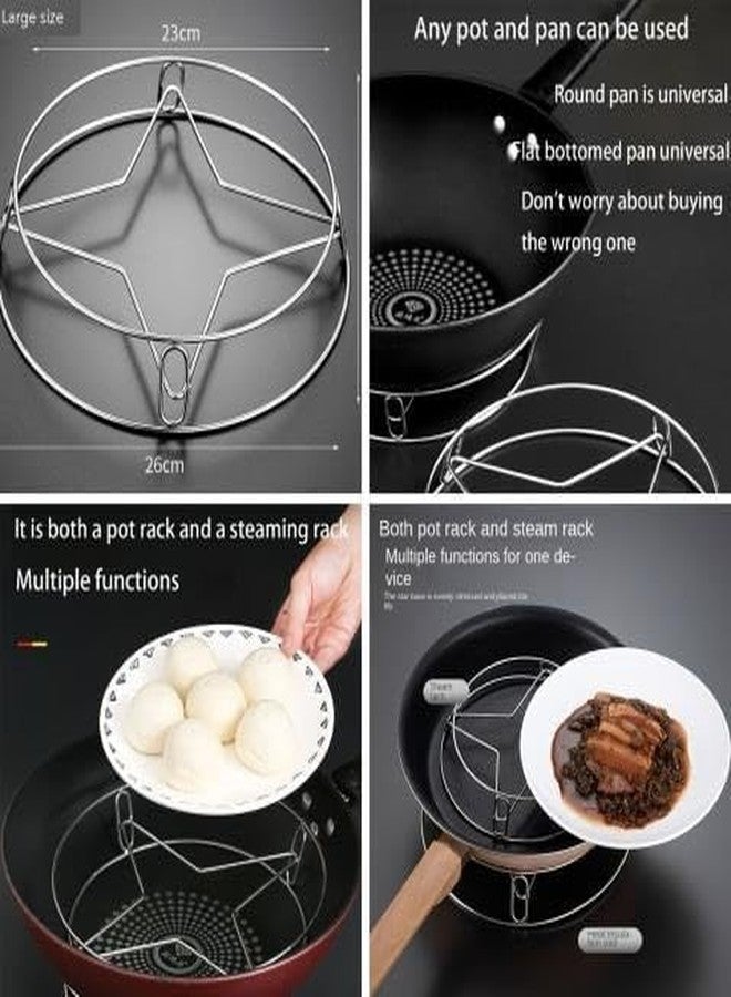 ZQQWI Stainless Steel Kitchen Cooking Pot Steaming Round Cooking Pot Steaming Tray, Kitchen Cookware Tool (pack of 1) - Image 5
