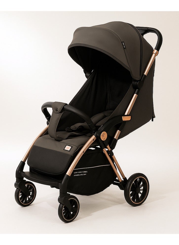 كيديليو عربة أطفال كيديلو A2 سهلة الطي (وزن العربة 8.5 كجم) رمادي غامق - Image 2