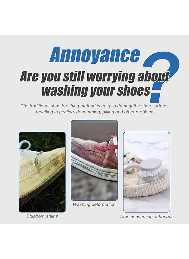 JUE-FISH - White Shoe Cleaner, Shoe Cleaner, Re-Color and Polish Smooth Leather Shoes and Boots,Sneaker Cleaner White Shoes, White Rubber Sole Shoe Cleaner - Image 1