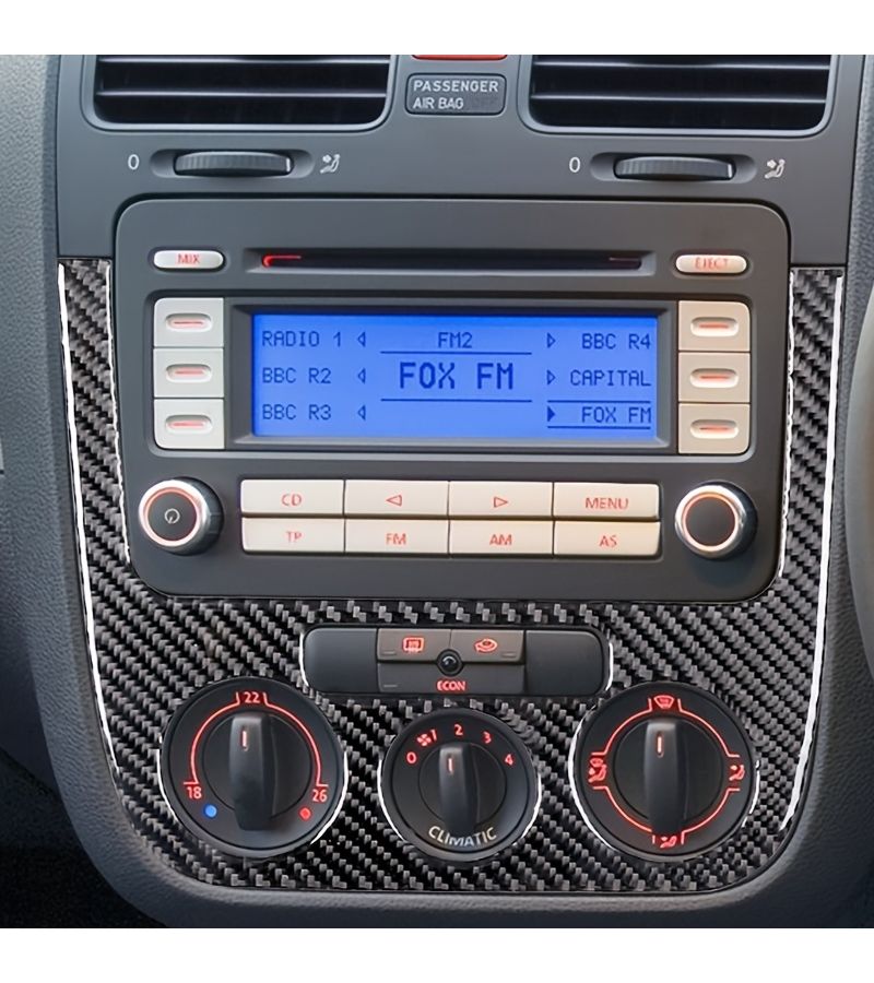 Carbon Fiber Ac Panel Frame Cover For Vw Golf Mk4 2004 2008 1 Pack - Image 1