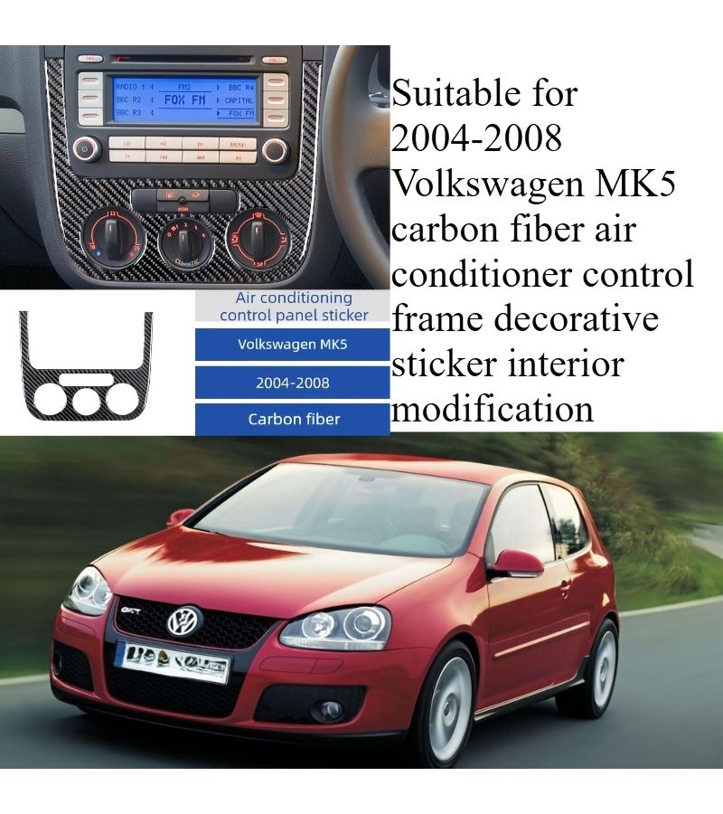 Carbon Fiber Ac Panel Frame Cover For Vw Golf Mk4 2004 2008 1 Pack - Image 3