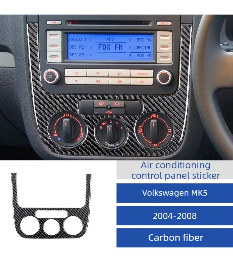 Carbon Fiber Ac Panel Frame Cover For Vw Golf Mk4 2004 2008 1 Pack - Image 2