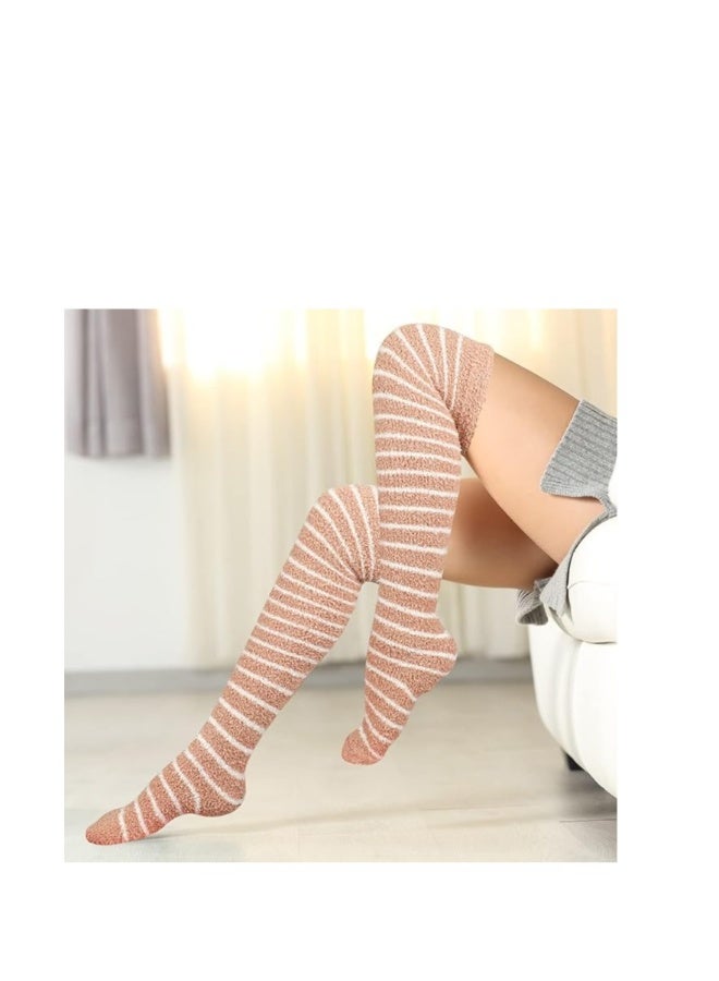 Women Thigh High Socks Extra Long Cotton Knit Warm Thick Tall Long Boot Stockings Leg Warmers (2 Pcs) - Image 5