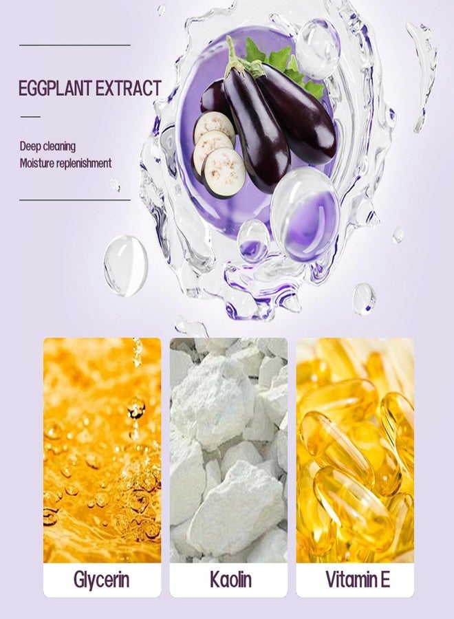 Grospe Eggplant Clay Mask for Face,Deep Cleaning Facial Mask,Eggplant Mud Mask Deep Cleansing for Blackheads,Enhance Skin Firmness and Elasticity - 3.527Oz - Image 4