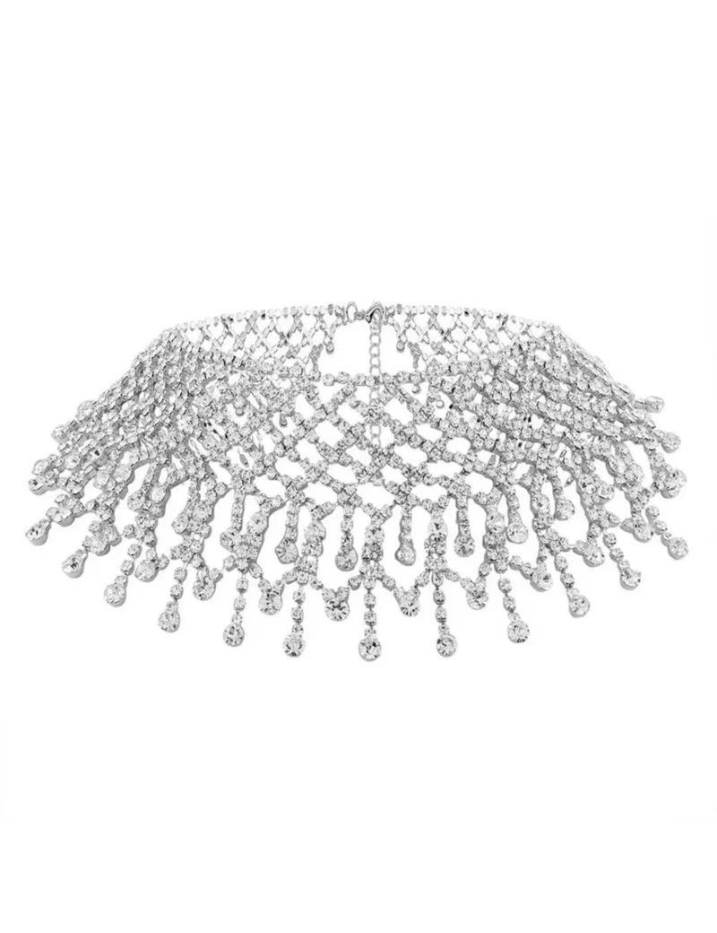 هزمير جولري Nostalgia Frill Crystal Embellished Choker