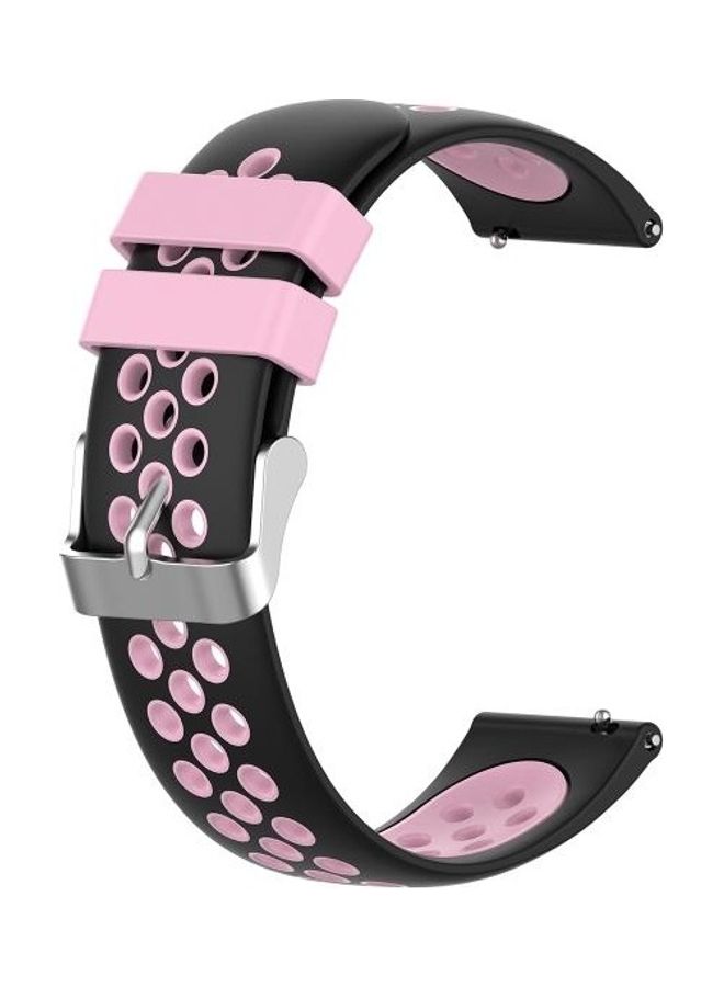 NIBEMINENT Two-Colour Silicone Replacement Strap Watchband For Huawei Watch 3/3 Pro 22mm Black - Image 1