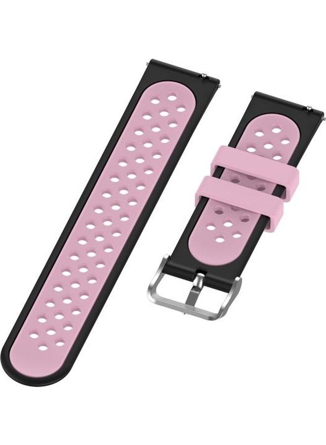 NIBEMINENT Two-Colour Silicone Replacement Strap Watchband For Huawei Watch 3/3 Pro 22mm Black - Image 2