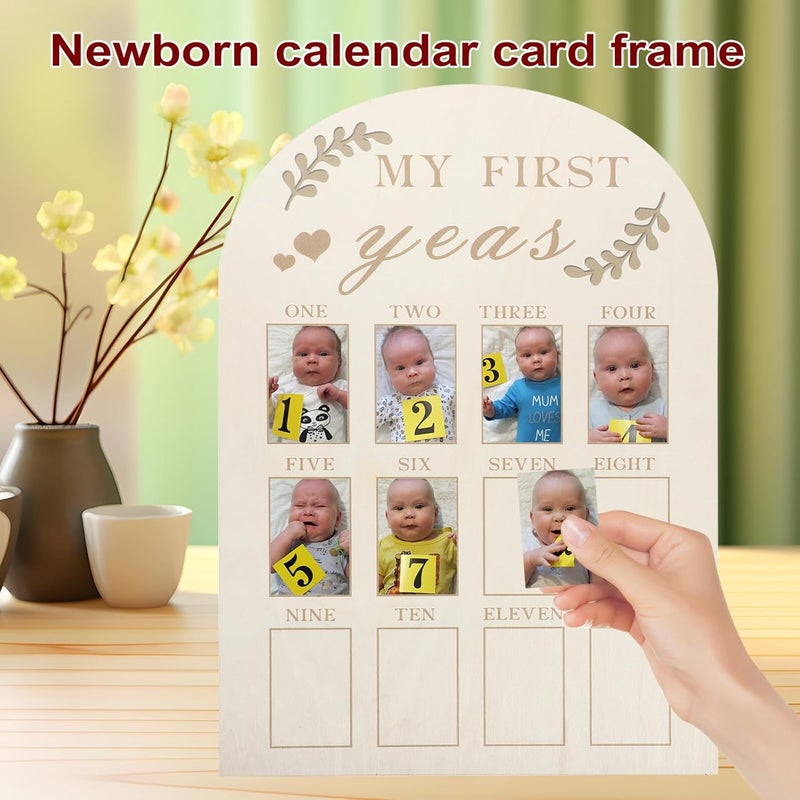 Transit & use compatible Milestone Picture Frame for Newborn First Year Wooden Photo Frame Monthly Memory Board Nursery Decoration Remote village delivery cover Low wear optimized design Leakproof sealed Elegant multi-option build Upgraded quality Room to room portable Assorted natural tone picks Condition adaptive build Simple multi-feature practical build Space saving design picks Dense area priority deliver Multi-use upgraded craftsmanship Widely used design Intercity storage hub Cross product combo compatible Multi stock guarantee supply Classic trendy design picks General need oriented design Locally packed stock Organized shipment arrange Rack sorted local inventory KSA standard compatible design Fast intercity distribution Suburban residential ship - Image 3