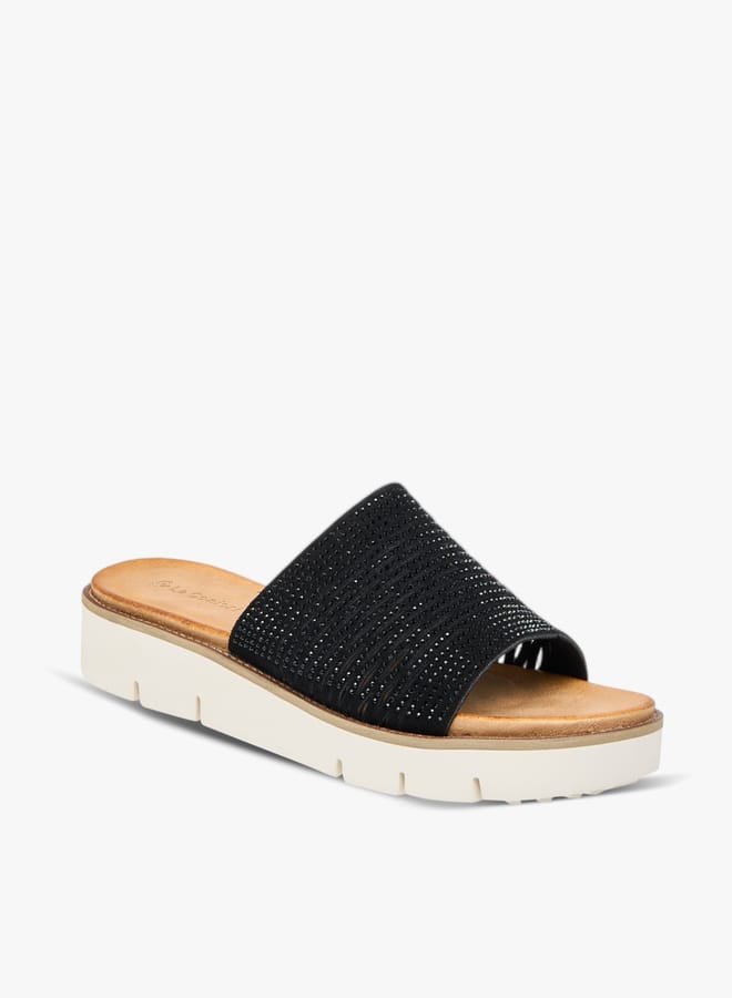 لو كونفورت صنادل نسائية سهلة الارتداء مزينة - Image 3