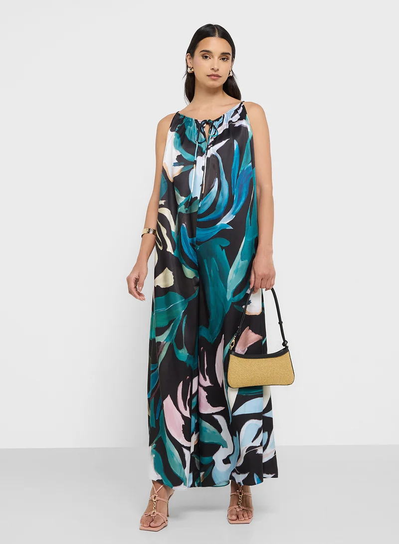 Ted Baker Halter Neck Wide Leg Jumpsuit