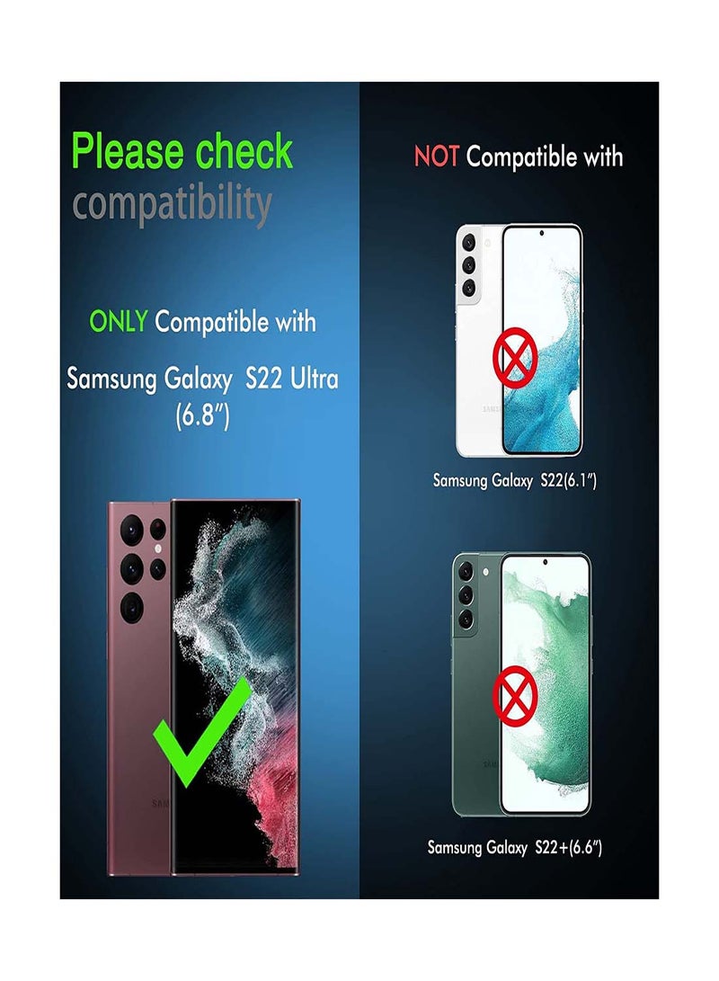 SYOSI [3+3 Pack] for Samsung Galaxy S22 Ultra 5G Screen Protector [Not Glass], 3Pcs Flexible TPU Film with 3PcsTempered Glass Camera Lens Protector, Fingerprint Compatible, Galaxy S22 Ultra Protector - Image 4